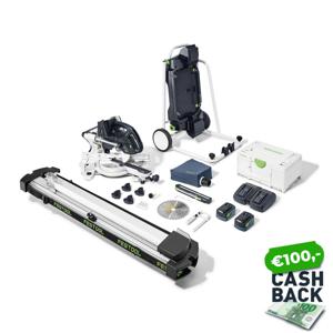 Festool KSC 60 EB 5,0 I-UG-Set Accu Afkortzaag KAPEX 216mm 18V 5.0Ah + Onderstel - 577958
