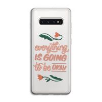 Optimistic flower girl: Samsung Galaxy S10 4G Transparant Hoesje