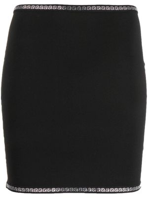 Alexander Wang jupe à ornements en cristal - Noir