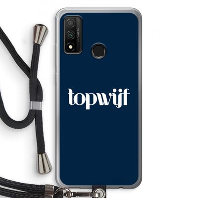 Topwijf Navy: Huawei P Smart (2020) Transparant Hoesje met koord