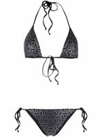 Philipp Plein bikini à ornements en cristal - Noir