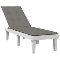 VidaXL Terrasstoelkussen (75+105) x 50 x 4 cm stof gemêleerd donkergrijs