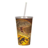 Jurassic World 3D Cup & Straw Dominion - thumbnail