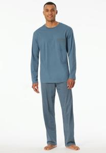 Schiesser Schiesser Pyjama Long graphite 180262 48/S