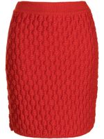 Ports 1961 minijupe en maille 3D à taille haute - Rouge