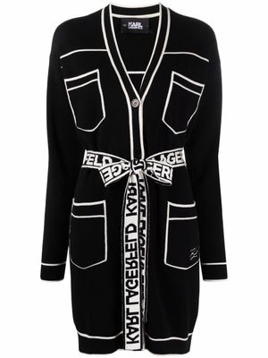 Karl Lagerfeld cardigan à col v - Noir