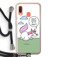 Unicorn: Samsung Galaxy A20e Transparant Hoesje met koord