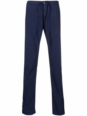 Incotex pantalon slim à lien de resserrage - Bleu