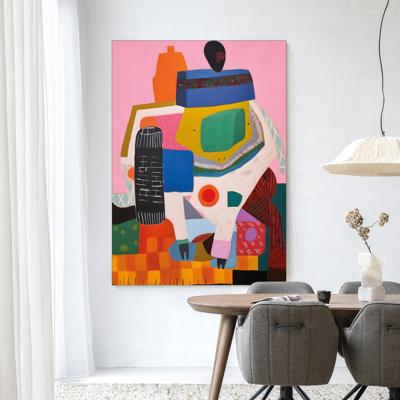 Urban Cotton Wandkleed 'Battle Of Colour' 80 x 110cm in Frame - black
