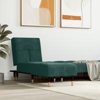 Chaise longue fluweel donkergroen