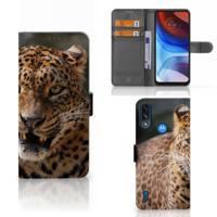 Motorola Moto E7i Power | E7 Power | Telefoonhoesje | Met pasjeshouder | Luipaard
