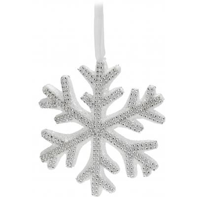 Sneeuwvlok hanger - wit - piepschuim - 25 cm - kerstversiering - kerstdecoratie