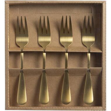 Gebaksvorkjes - goudkleurig - set van 4 - Leen Bakker