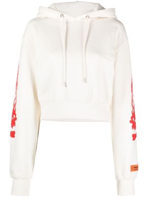 Heron Preston hoodie crop en coton - Tons neutres