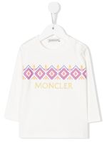 Moncler Enfant t-shirt à imprimé fair isle - Blanc - thumbnail