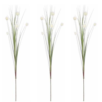 Mica Decorations - 3x stuks - Rietgras kunstplant - losse steel/tak - groen/wit - 84 cm - siertakken Mica Decorations - 3x stuks - Rietgras kunstplant - losse steel/tak - groen/wit - 84 cm - siertakken