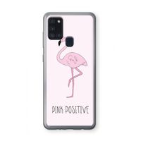 Pink positive: Samsung Galaxy A21s Transparant Hoesje