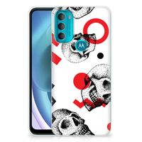 Silicone Back Case Motorola Moto G71 5G Skull Red - thumbnail