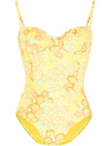 Tory Burch maillot de bain à fleurs - Jaune