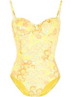 Tory Burch maillot de bain à fleurs - Jaune