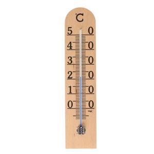 TFA Binnen Thermometer - analoog - berkenhout - lichtbruin - 25 x 6 cm - binnen