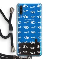 Eye pattern #3: Samsung Galaxy A50 Transparant Hoesje met koord