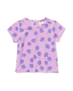 HEMA Baby T-shirt Badstof Bessen Paars (paars)