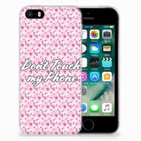 Apple iPhone SE | 5S Silicone-hoesje Flowers Pink DTMP - thumbnail