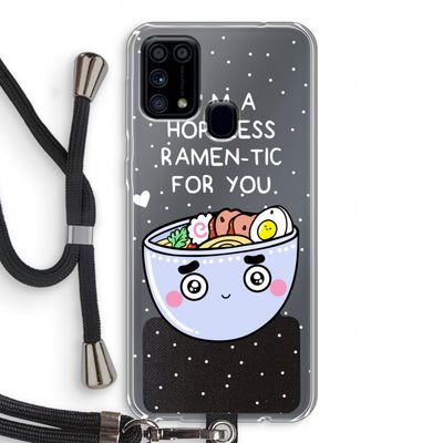 I'm A Hopeless Ramen-Tic For You: Samsung Galaxy M31 Transparant Hoesje met koord