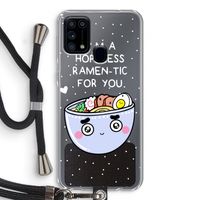 I'm A Hopeless Ramen-Tic For You: Samsung Galaxy M31 Transparant Hoesje met koord