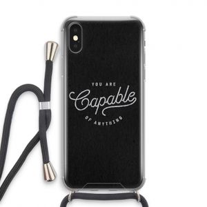 Capable: iPhone X Transparant Hoesje met koord
