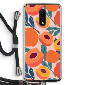 Perzik: OnePlus 7 Transparant Hoesje met koord