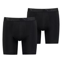 Puma Sport Boxershorts long microfiber 2-pack zwart