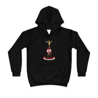 Hoodie regular zwart - kids - Kameraadje giraffe - logo voor groot