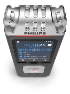 Philips DVT-7110 Digitaal dicteerapparaat Opnameduur (max.) 2147 h Antraciet, Chroom