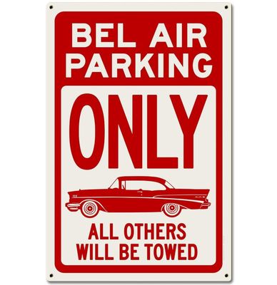 Chevrolet Bel Air Parking Only Zwaar Metalen Bord 60 x 40 cm Chevrolet Bel Air Parking Only Zwaar Metalen Bord 60 x 40 cm