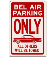 Chevrolet Bel Air Parking Only Zwaar Metalen Bord 60 x 40 cm - thumbnail