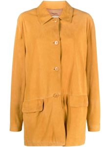 Burberry Pre-Owned manteau en cuir (années 1990) - Orange