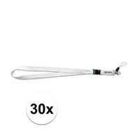 30 witte keycords 55 cm