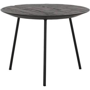 DTP Home Coffee table Jupiter medium BLACK,37xØ50 cm, recycled teak...