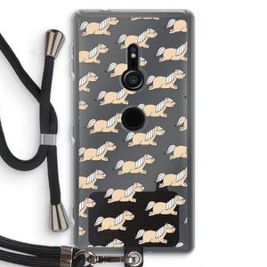 Ponys: Sony Xperia XZ2 Transparant Hoesje met koord