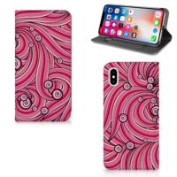 Apple iPhone Xs Max | Bookcase | Swirl Pink