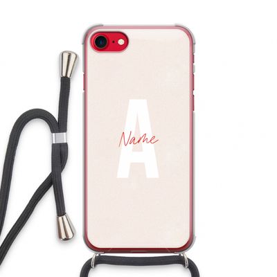 Strawberry Milkshake: iPhone SE 2020 Transparant Hoesje met koord