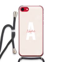 Strawberry Milkshake: iPhone SE 2020 Transparant Hoesje met koord