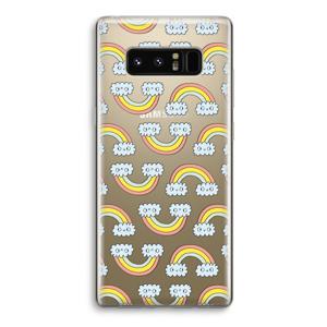 Regenboog: Samsung Galaxy Note 8 Transparant Hoesje