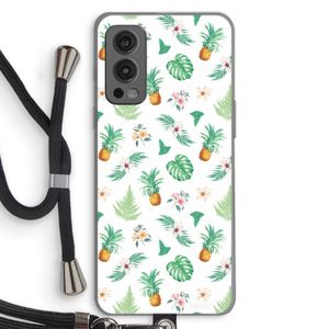 Ananas bladeren: OnePlus Nord 2 5G Transparant Hoesje met koord