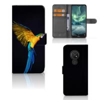 Nokia 7.2 | Nokia 6.2 | Telefoonhoesje | Met pasjeshouder | Papegaai