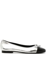 Tory Burch ballerines à bout contrastant - Argent