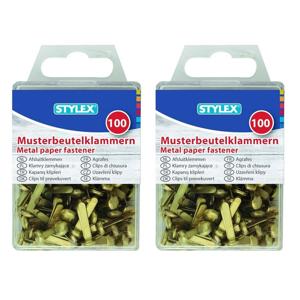 Stylex Splitpennen - 200x stuks - koper kleur - 19 mm - metaal