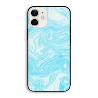 Waterverf blauw: iPhone 12 Pro Biologisch afbreekbaar hoesje